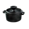 Packnwood 8 oz Mini Round Cast Iron Casserole with Lid, 3.94 in. 294GSFTC230